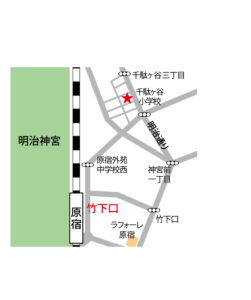 原宿ダンススタジオ MOAスタジオ マップ
